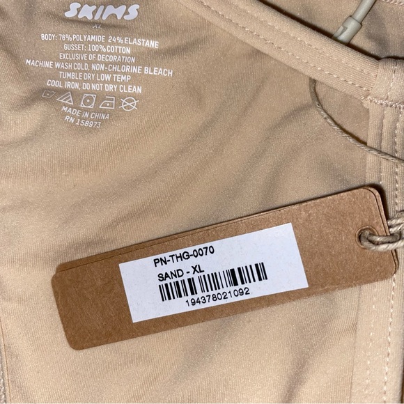 SKIMS T-String Thong Panties - NWT - XL - Sand - Picture 6 of 7